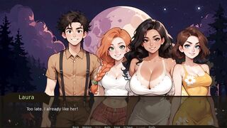 Watch this GOTH babe get a messy cumshot in her tiny tits in Taboo Hentai Game Ep.16