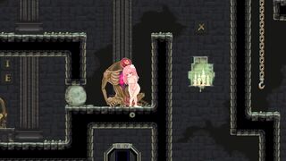 Chubby Naked Girl gets lost in a dungeon & gets double penetrated in Hentai Pixel game (Episode 2) - 3 image