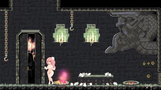 Big-boobed goddess lost in a mythical dungeon: Episode 1 of a Japanese hentai game filled with cum and creampies!