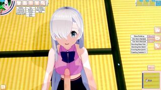 Cute Elisabeth gets her ass and boobs teased in a steamy game of Hentai