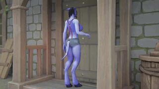 Watch this hentai game with a massive dong as a Tauren pounds a Draenei chick's tight backdoor