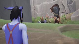 Watch this hentai game with a massive dong as a Tauren pounds a Draenei chick's tight backdoor
