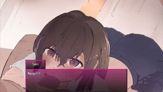 Sexy girlfriend in hentai game gets addicted to sex and blowjobs