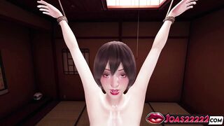 Japanese babe in nylon stockings rides reverse cowgirl & moans before getting her tight ass drilled and cum filled in uncensored 3D hent
