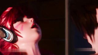 Watch Diva get creampied while I sat her on the table in Overwatch hentai
