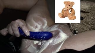 Real life orgasms: YOGURT fetish: Kinky stepparents get messy with dildo & cum in real life!