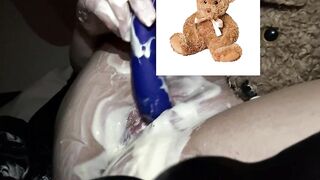 Real life orgasms: YOGURT fetish: Kinky stepparents get messy with dildo & cum in real life!