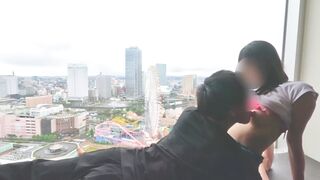 Japanese amateur couple's anniversary night ends with passionate and intense homemade sex on camera