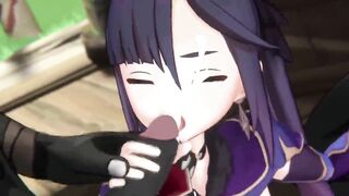 Watch as Mona gets her tight ass drilled by the Hilichurls in this hot interracial hentai game! - 7 image