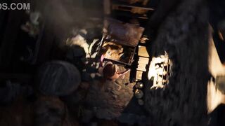 Lara Croft gets her sexy tomb opened in 3D hentai with a hot curvy babe