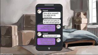 Hazelnut Latte gets her tits and cock on display in this steamy anime sex game!