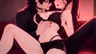 Gothic Girl in her sexy outfit goes wild in Part 1 of her anime-inspired hentai adventure