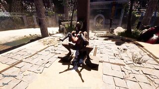 Lara Croft's ass destroyed by a massive robot cock in 3D hentai game