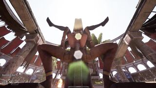Lara Croft's ass destroyed by a massive robot cock in 3D hentai game