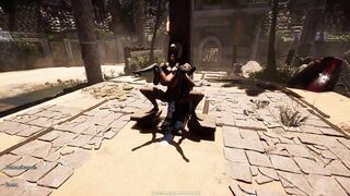 Lara Croft's ass destroyed by a massive robot cock in 3D hentai game