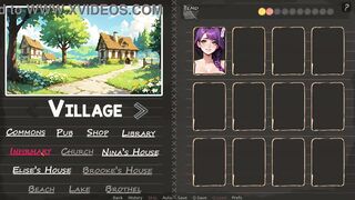 Lesbians share a massive cock by the lake in a hot 3D hentai game