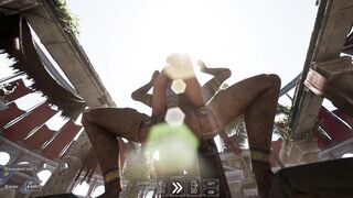 Lara, the sexy babe, gets her big boobs pumped full of cum in this interracial hentai game