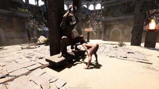 Lara's holes stuffed with cum in the ultimate hentai game - 3D hentai action with massive tits and big boobs!