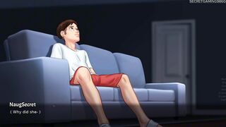 Stepson eats stepmom's pussy in the bathroom sink - 3D Hentai game with busty hentai action!