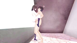 Saenai Heroine No Sodatekata gets a rough handjob from a horny gentleman