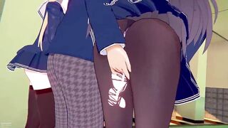Saenai Heroine No Sodatekata gets a rough handjob from a horny gentleman