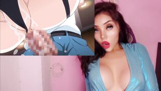 Cute blonde in lingerie gets her pussy pounded by her coworker's big cock in a cosplay fantasy