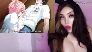 Watch as hentai mankitsu happens as he gets laid by his hot coworkers - Big Tits, Creampie, and a Big Dick