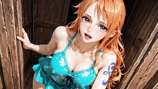 Watch Nami get pounded in every position imaginable, taking loads of cum & creampies in this steamy hentai!