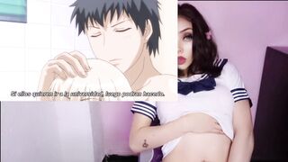 Big-titted redhead step-sister & teacher share secret love with student - Hentai Furueru Kuchibiru 04