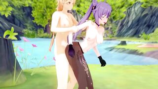 Aether Hentai Compilation: Genshin Impact Keqing Takes on Keqing's Compilation of Anime Hentai