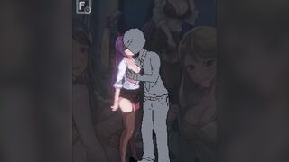 Office babe in busty hentai game gets naughty with a client - 3 image