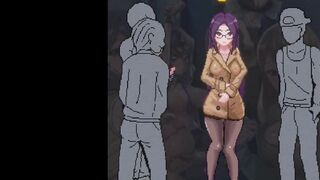 Office babe in busty hentai game gets naughty with a client - 6 image