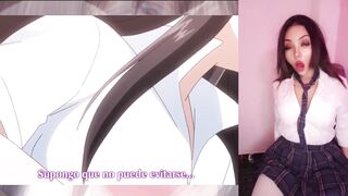 Check out Hentai Mou Hasamazu's massive tits as she gets drilled and creamed in this college chick's only pussy-fucking video