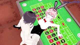 Bunny Girls Takane Lui and Minato Aqua get down and dirty in a wild hentai game!