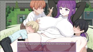 Naughty netorare with huge natural tits takes a big hard pounding in her big ass and mouth