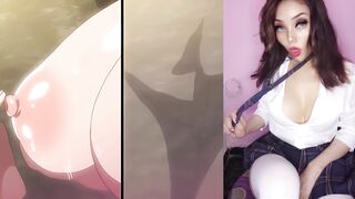 Satisfied MILF gets creampied by strangers in POV hentai - 1 image