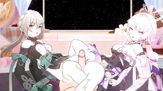 Caelus X Fu Xuan & Qingque get naughty in Honkai Star Rail - Ecchi Animation - 4 image