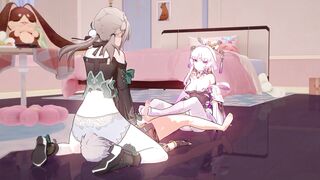 Caelus X Fu Xuan & Qingque get naughty in Honkai Star Rail - Ecchi Animation - 5 image