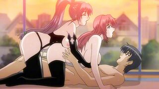 Hot redhead stepsis gets double-stuffed by two horny demons - 9 image