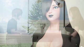 Get ready for a wild ride as I tease Stepsis at the gym with my giant cock in 3D! - 6 image