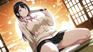 Akane Banashi in cosplay gets a hot jolt in this uncensored Japanese Asian Hentai Anime Game