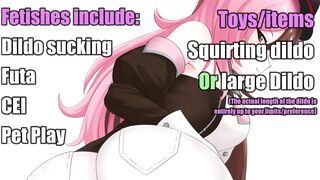 Get ready to follow Futa Rias as she goes wild with dildos in Chapter 4 of her JOI hentai - 1 image