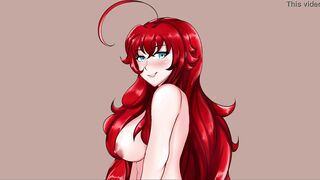 Get ready to follow Futa Rias as she goes wild with dildos in Chapter 4 of her JOI hentai - 5 image