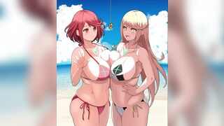Xenoblade 2: Compilation of Big Tits and Ass in Hot Anime Action - 9 image