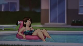 Stepmom's secret: Taking a big load in my stepson's creampie - Summertime Saga - hentai