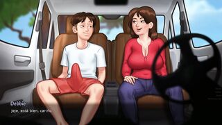 Stepmom's secret: Taking a big load in my stepson's creampie - Summertime Saga - hentai