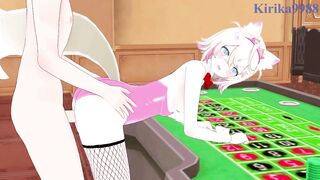 Bunny Girls Bunny and Mococo indulge in intense sex with big boobs and anime-inspired hentai action
