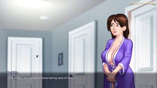 Stepmom from Summertime Saga 37 enjoys a hardcore 3D hentai game with big cocks - PC game!