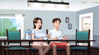 Stepmom from Summertime Saga 37 enjoys a hardcore 3D hentai game with big cocks - PC game!