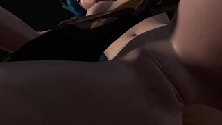 Watch as Hentai babe in League of Legends parody gets her perfect ass & tits on display - 10 image